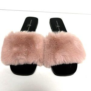 Chinese Laundry Womens Midnight Fur Slide Sandal Size 9 M